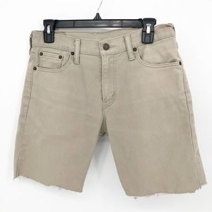 Levis Mens Jean Shorts 30 x 32 Raw Hem Fringe 5 Pocket Ultra Low Rise Stretch